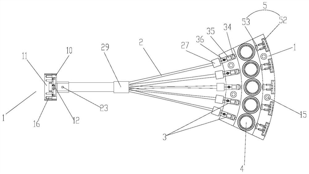 Blue light multi-thread concurrent detection device, control system and iodine element detector