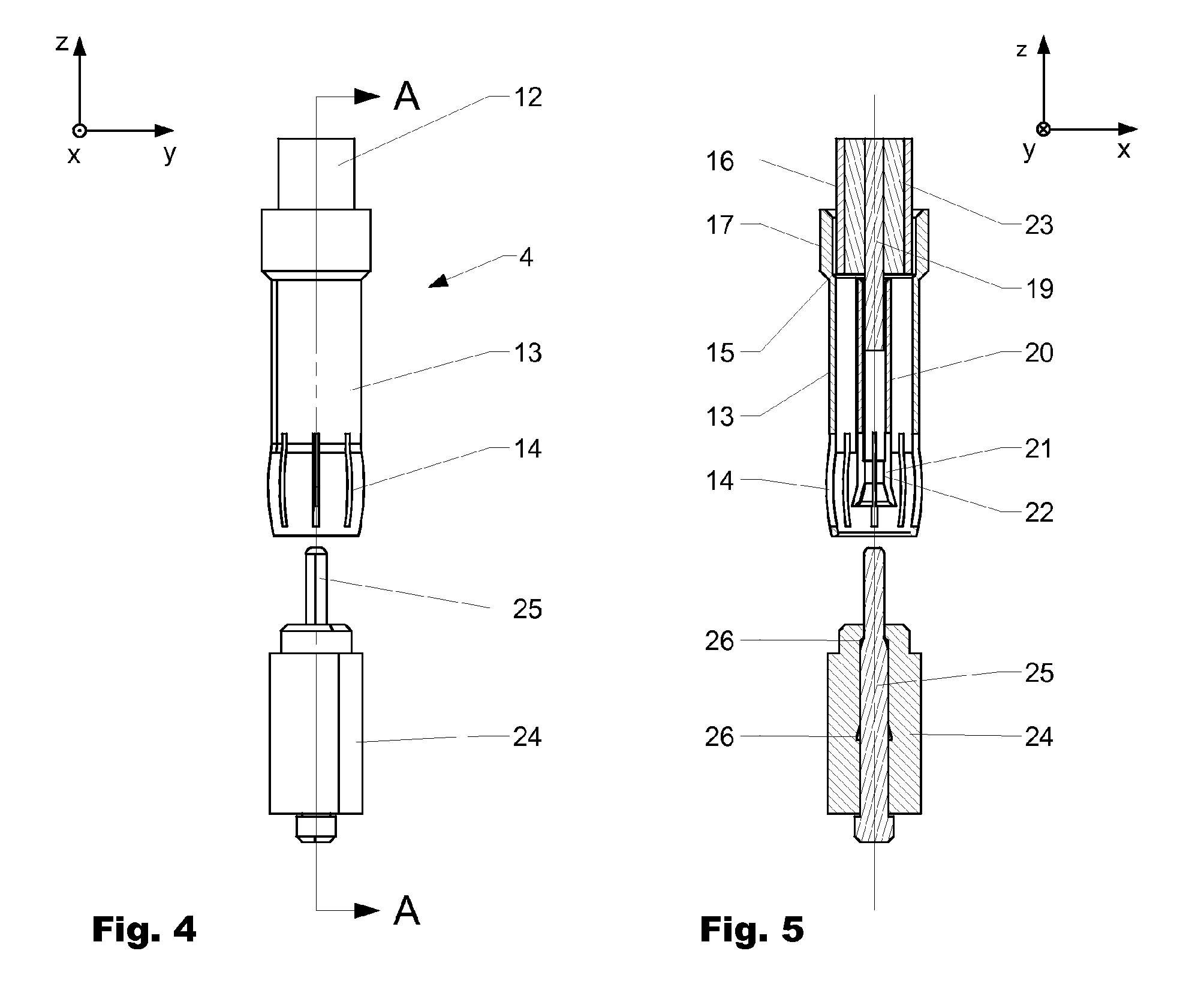 Connector banks arranged in parallel and floating manner