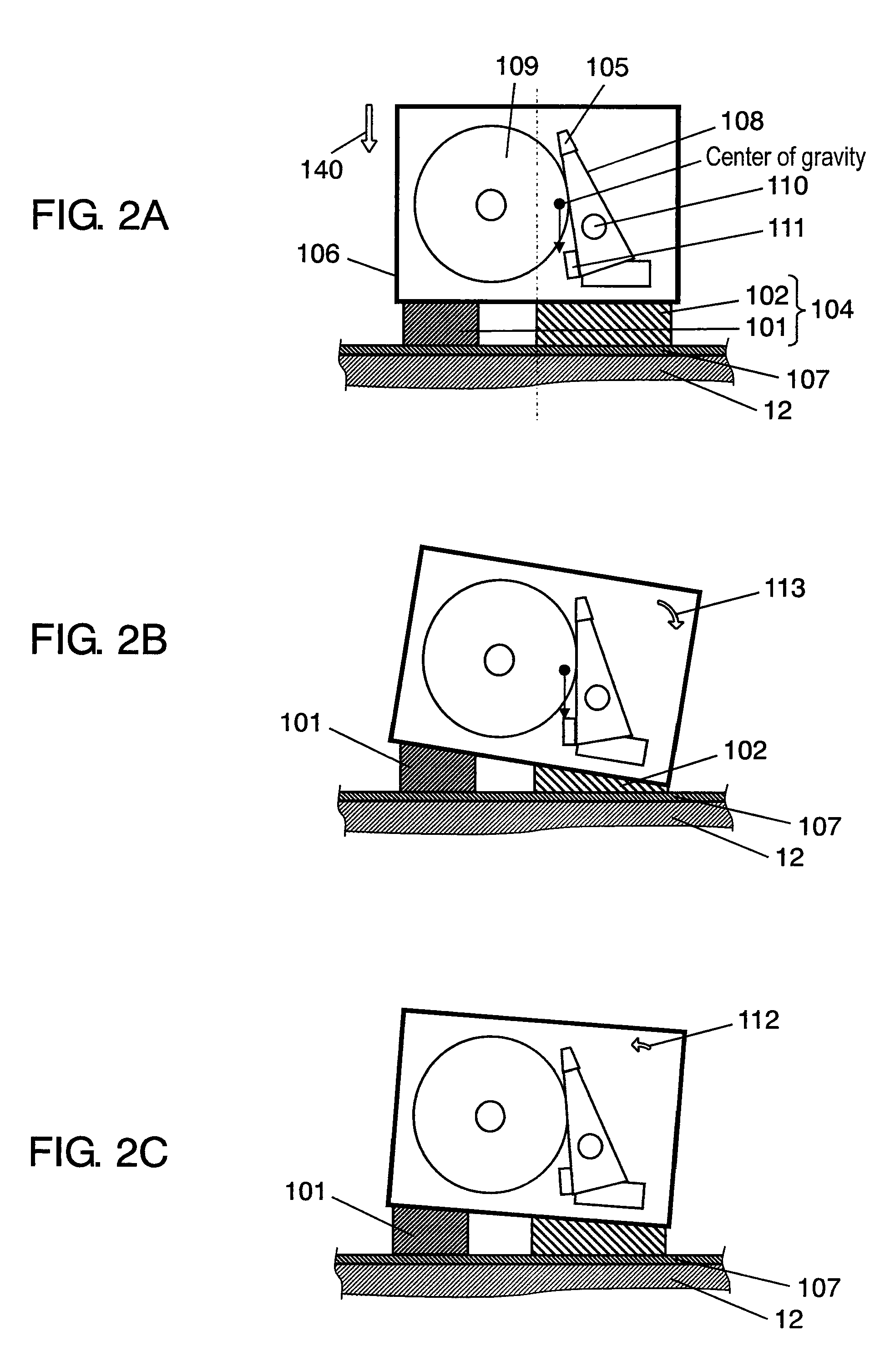 Impact buffer, impact buffering device, and information processor having impact buffering device