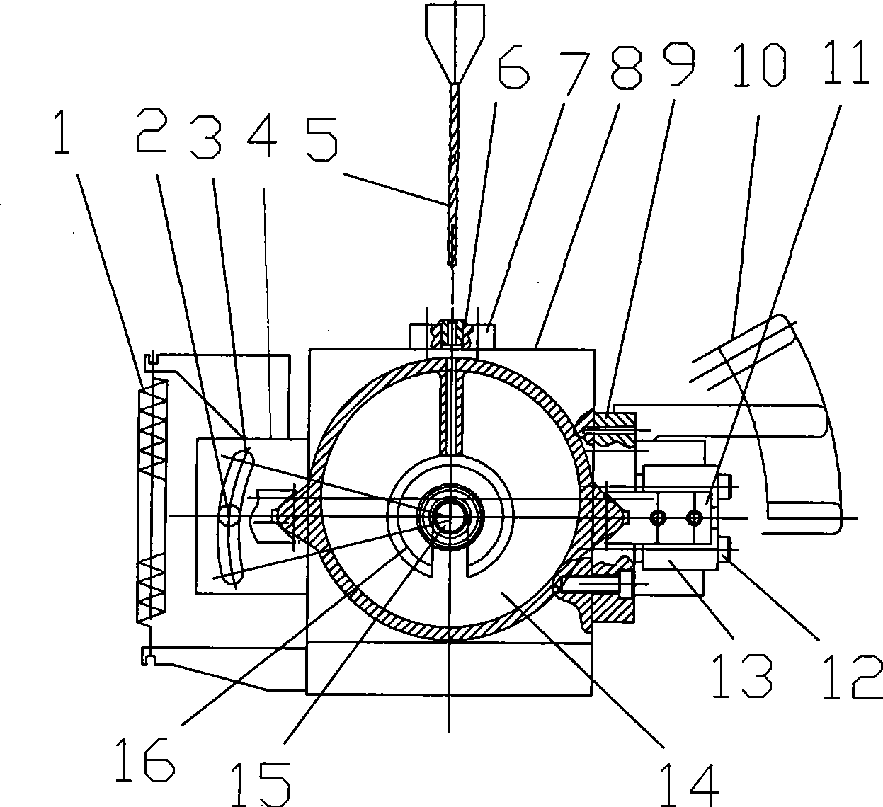 Drilling jig for drilling deep hole on medium-thickness reinforcement bar in vacuum pump