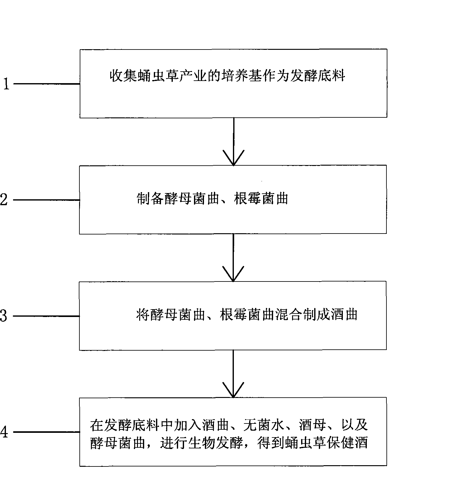 Method for preparing Chinese caterpillar fungus health wine