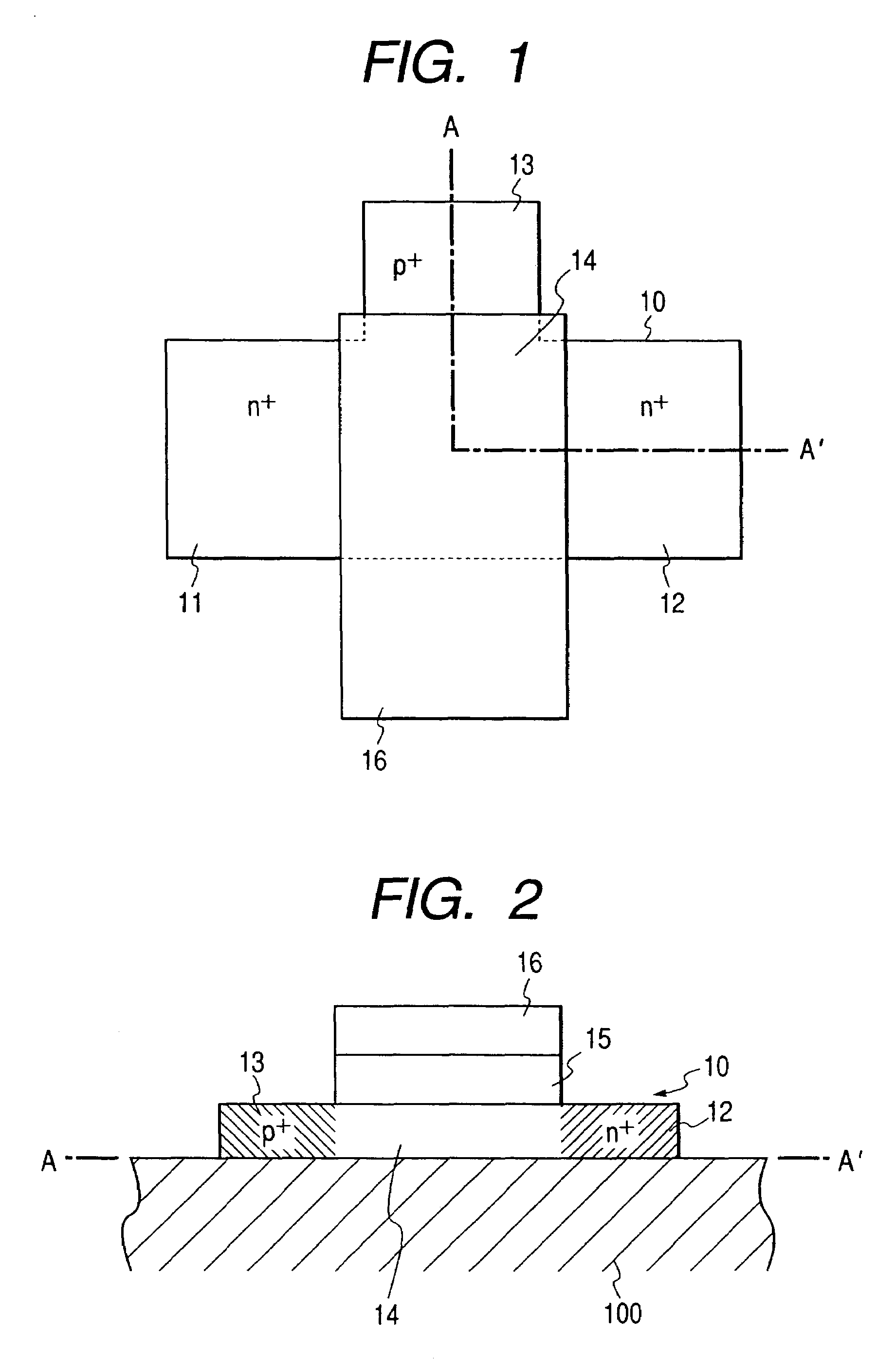 Static RAM having a TFT with n-type source and drain regions and a p-type region in contact with only the intrinsic channel of the same