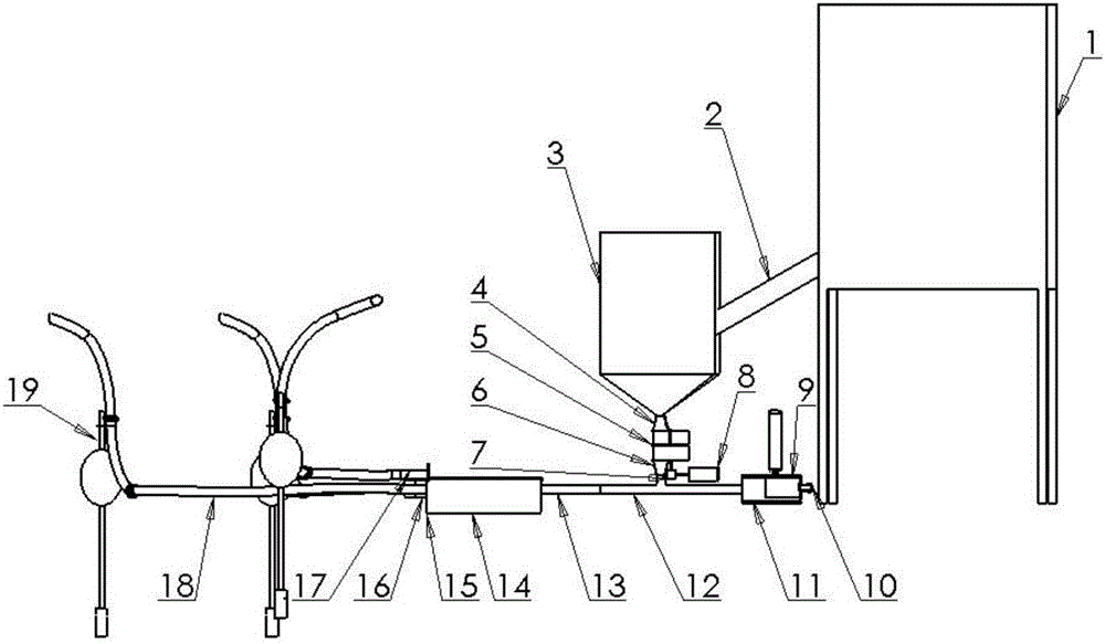 Automatic pneumatic-conveying feeding system for deep sea cage culture