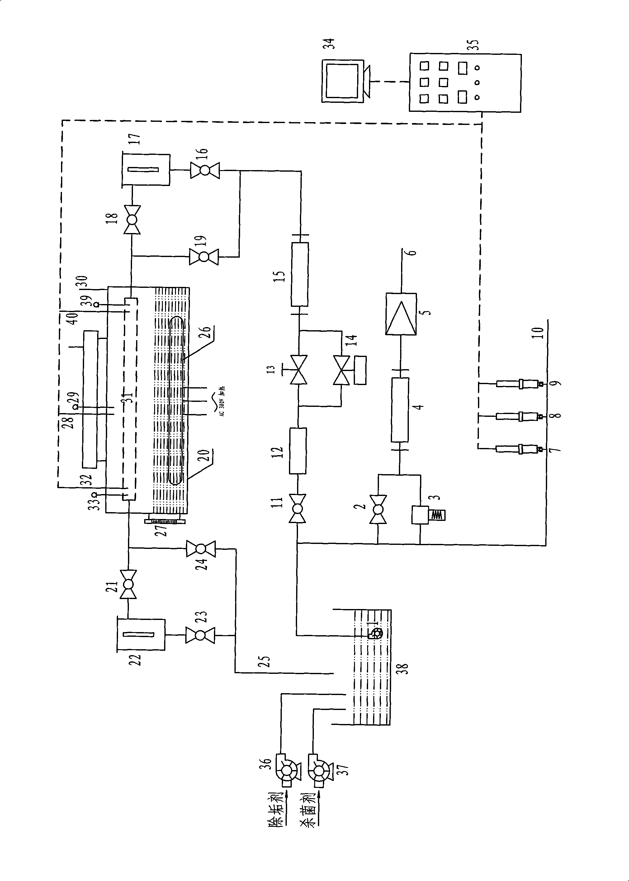 Circulating cooling water purification re-utilization automatic monitoring system