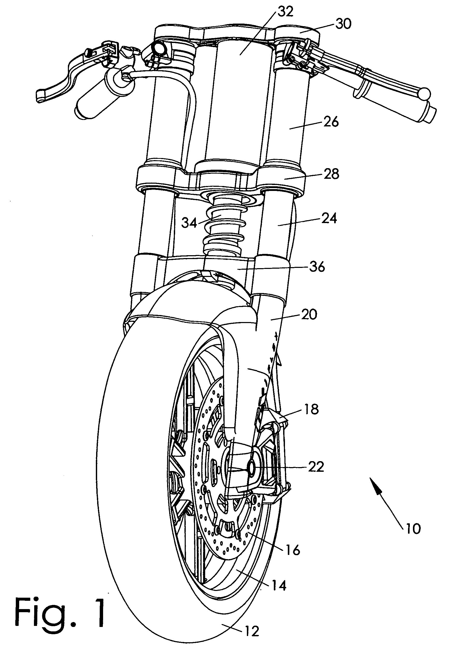 Motorcycle fork bottom which is stiffer front-to-back than side-to-side