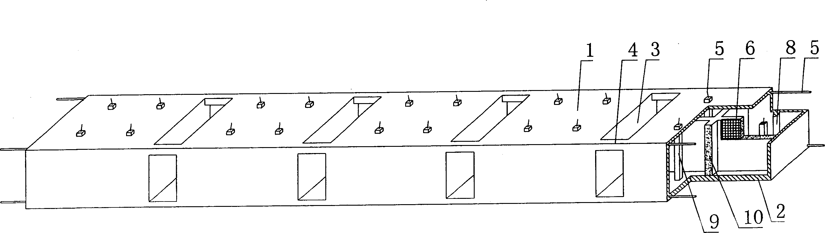 Hollow cavity structural component for hollow board