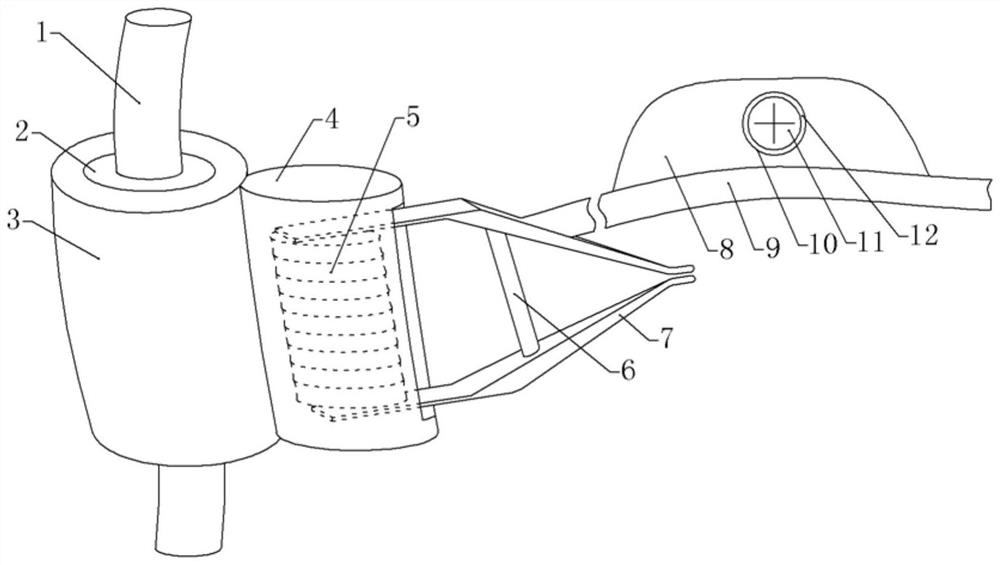 Stomach tube fixing device