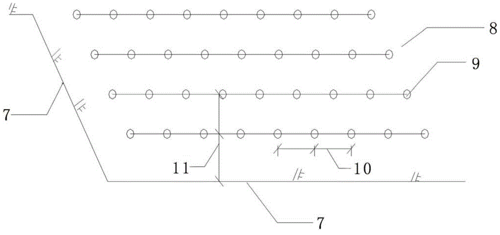 Construction method of controlled blasting for loosening of steep mountains adjacent to existing lines