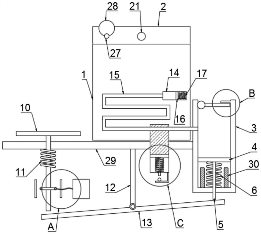 Anti-overheating garbage placing device