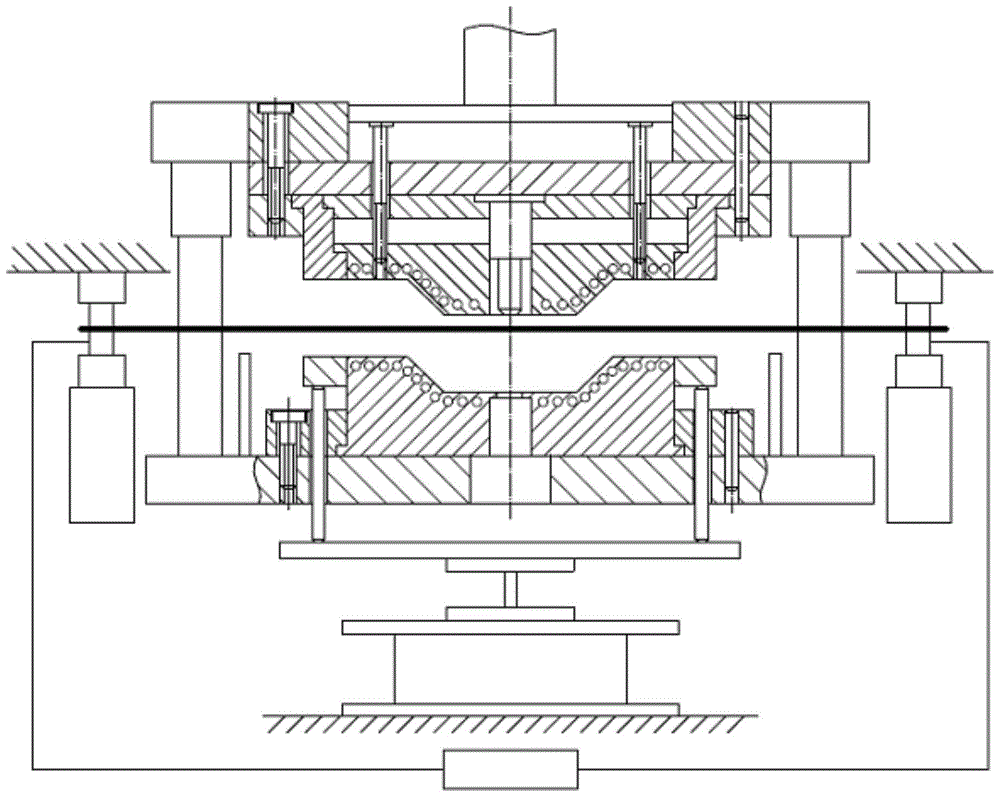 A continuous hot stamping device and process