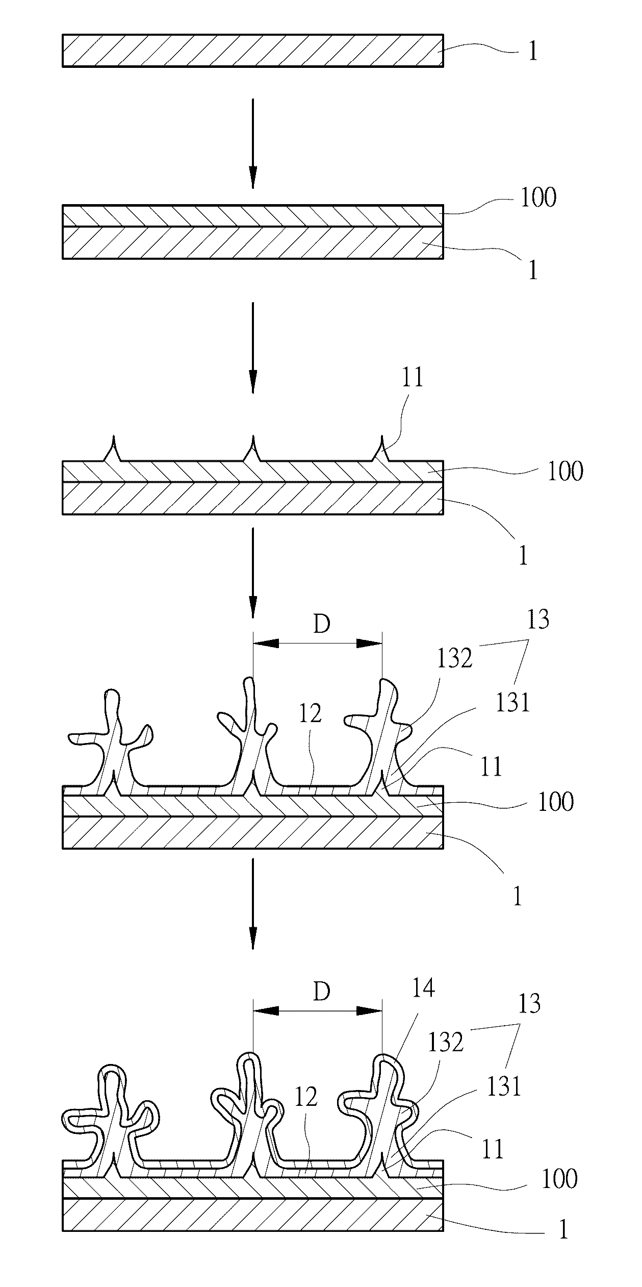 Growth method of dendritic crystal structure that provides directional heat transfer