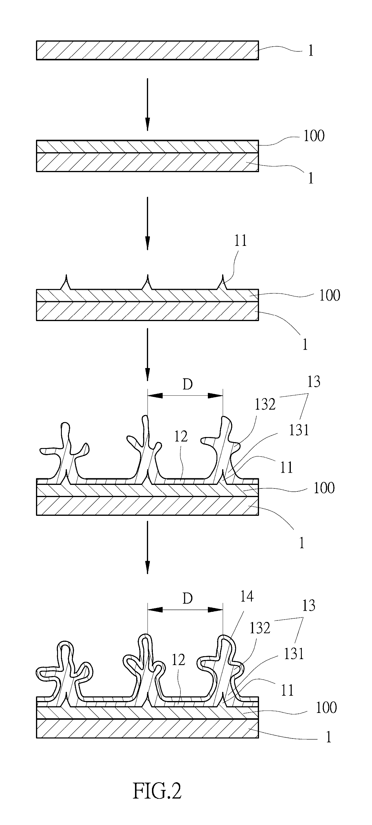 Growth method of dendritic crystal structure that provides directional heat transfer