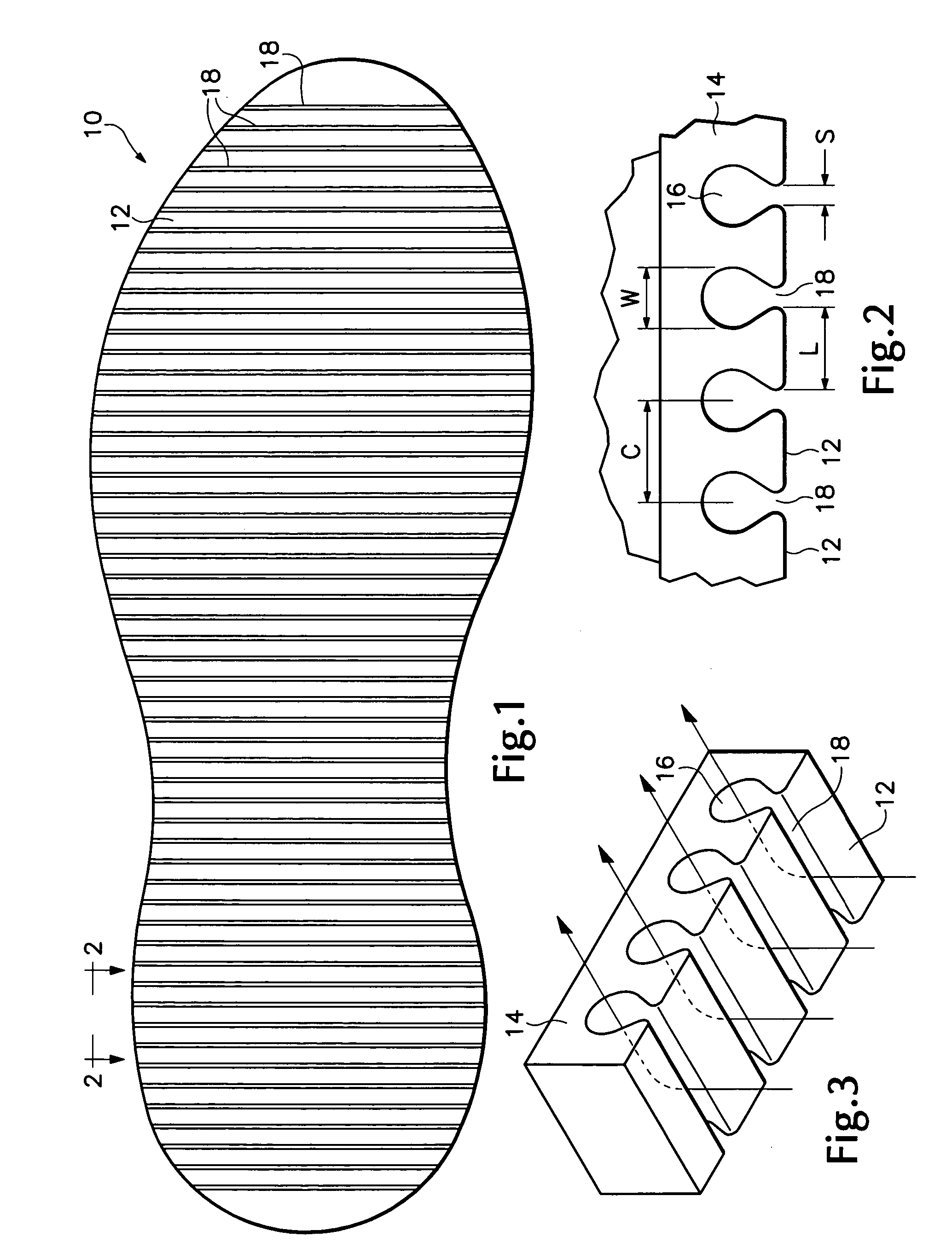 Outsole with anti-slip tread