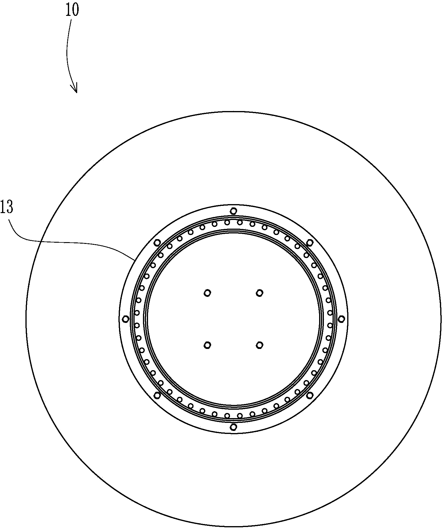 Liquid distributor with two stages of runners for chromatographic column