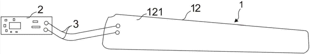 Electric wave receiving antenna used for tire pressure monitoring system and tire pressure monitoring system