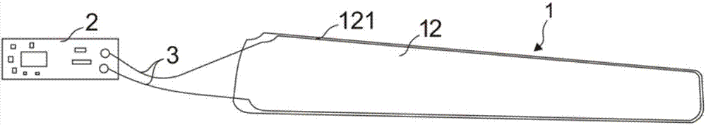 Electric wave receiving antenna used for tire pressure monitoring system and tire pressure monitoring system