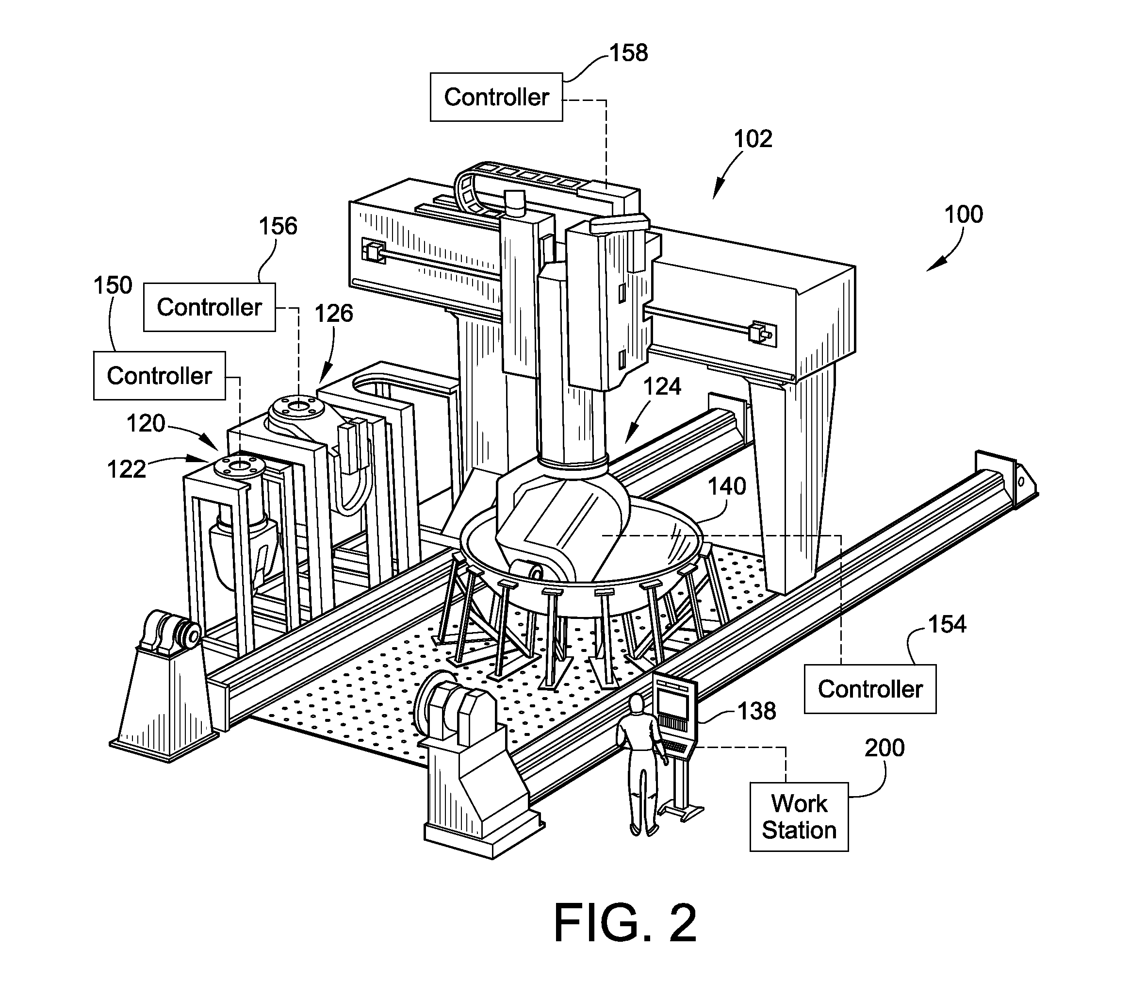 Manufacturing process and apparatus having an interchangeable machine tool head with integrated control