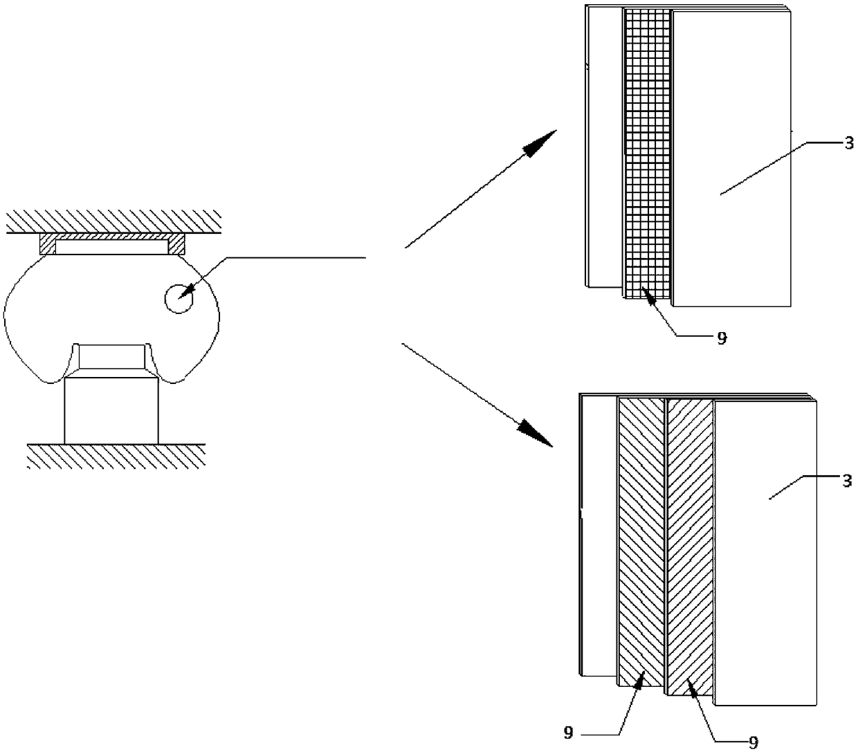 A membrane type high-pressure air spring fully covered by a sleeve