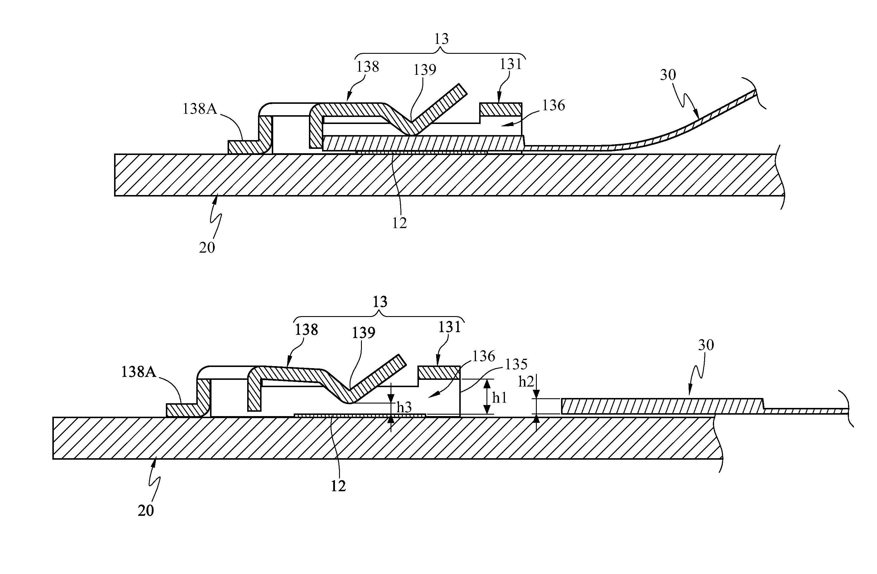 Connector for electronically connecting a cable and a printed circuit board