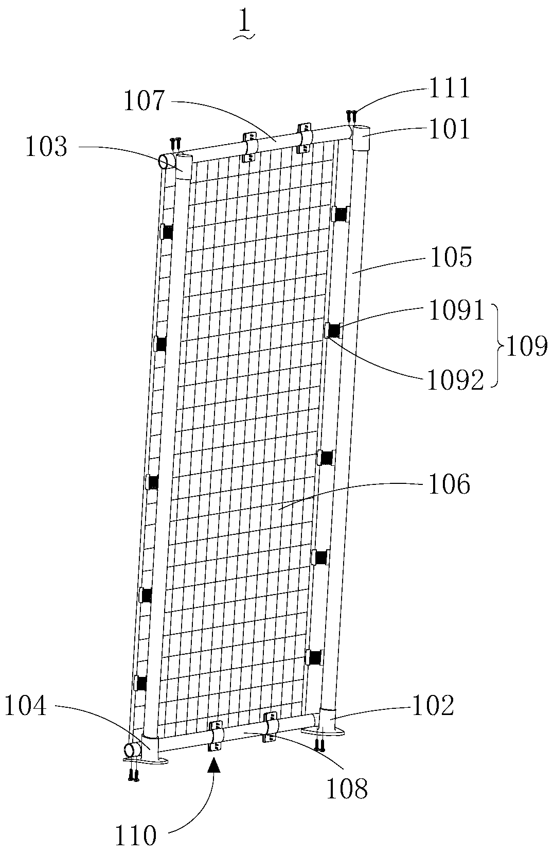 Suspended aluminum alloy cage football field fence device