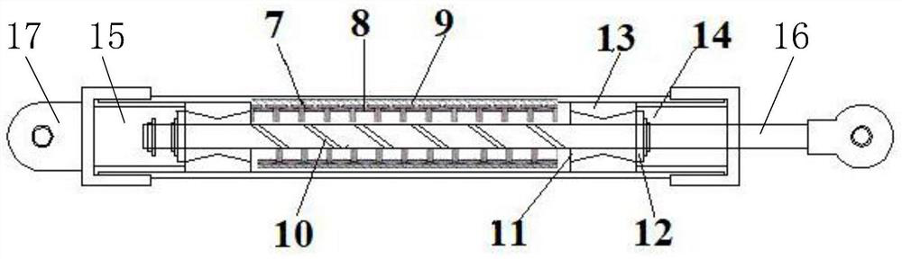 Shock absorbing damper for tension tower of transmission line and its installation structure