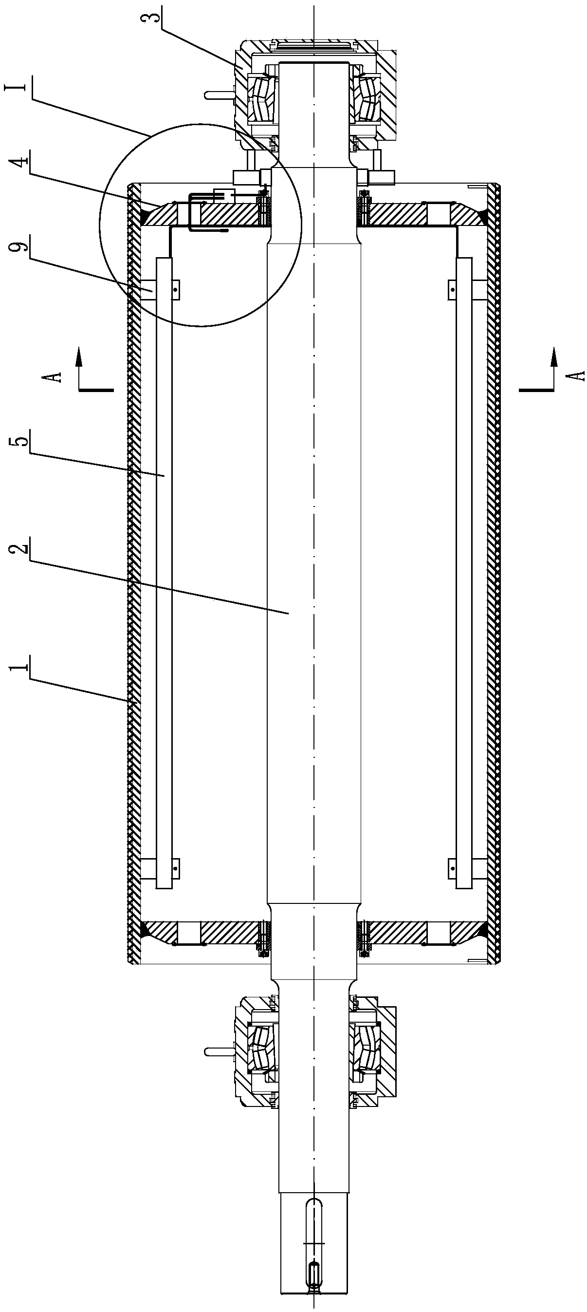 Anti-slip driving drum for high-cold belt conveyor