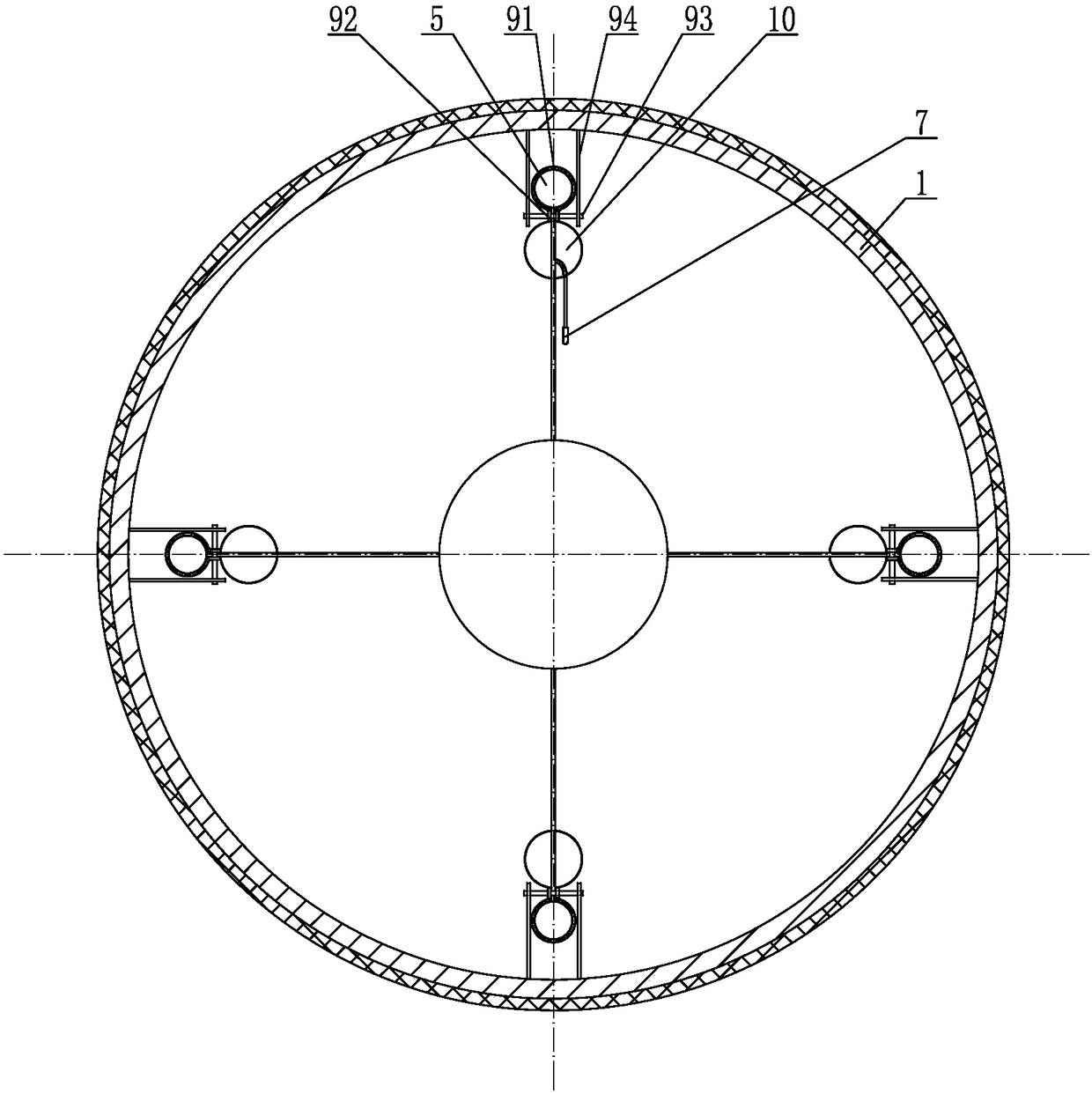 Anti-slip driving drum for high-cold belt conveyor