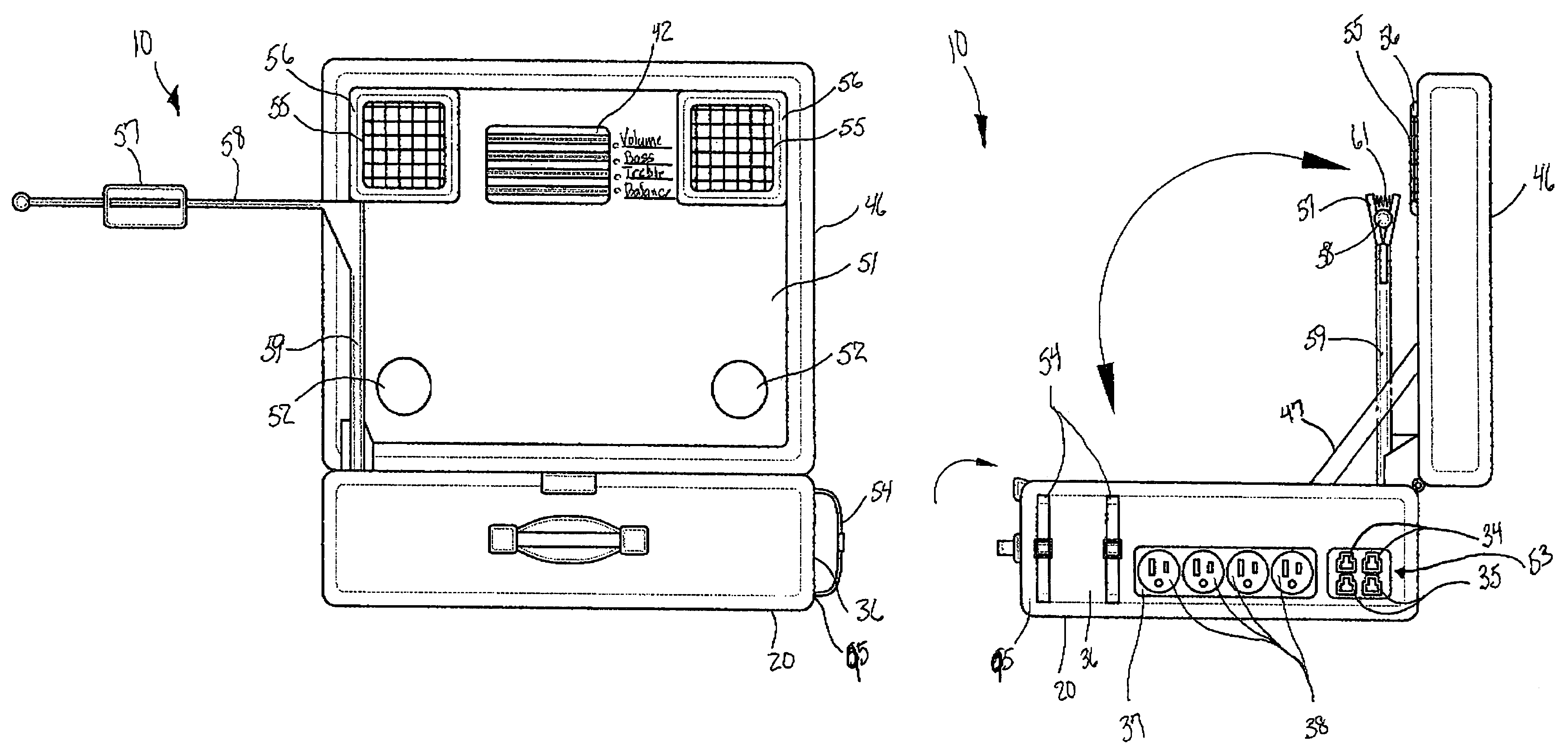 Multi-functional carrying case for laptops and like portable computers