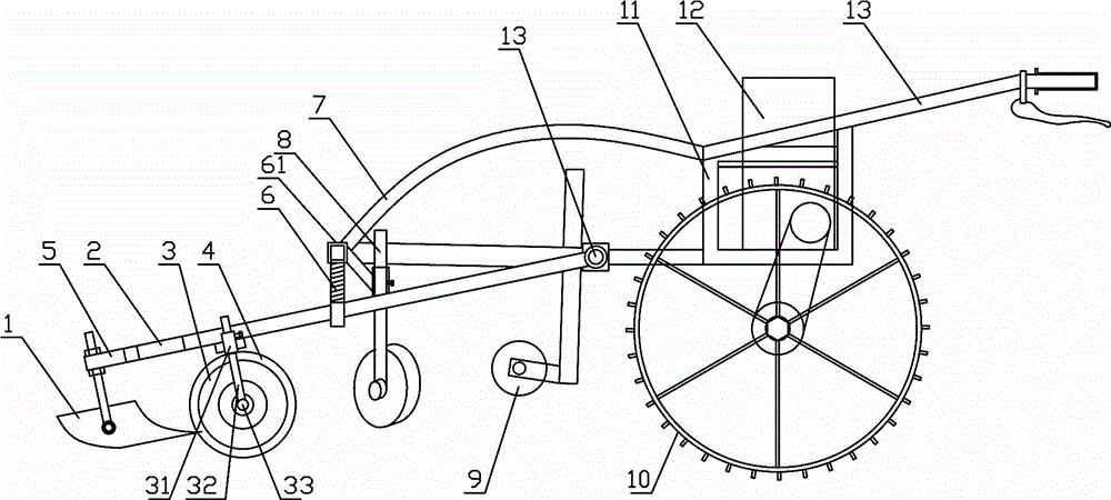 Power-assisted plastic film mulching machine