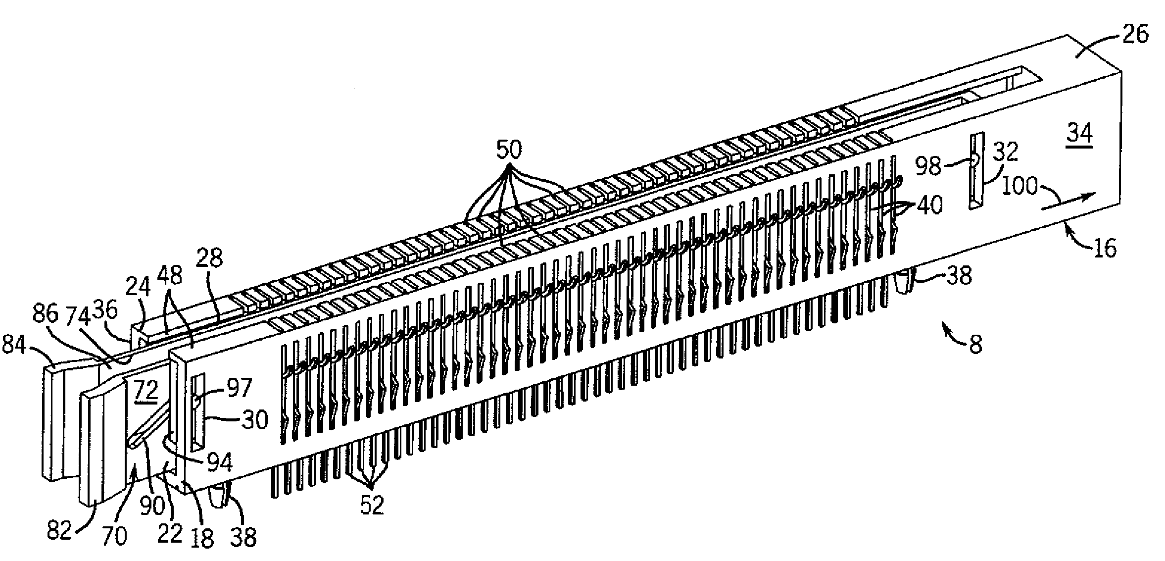 Zero insertion force connector assembly for circuit boards/cards