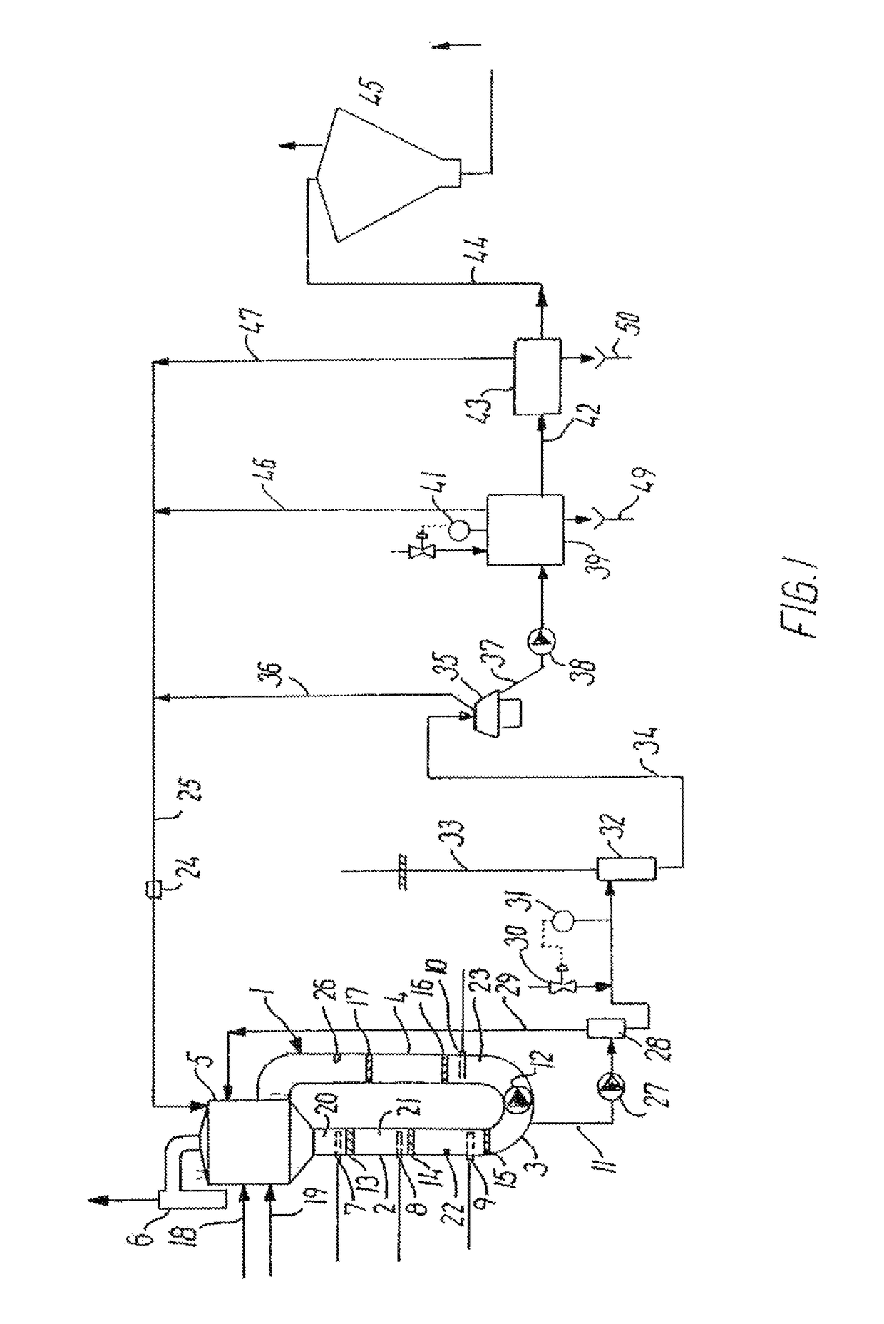 U-shape and/or nozzle U-loop fermentor and method of fermentation