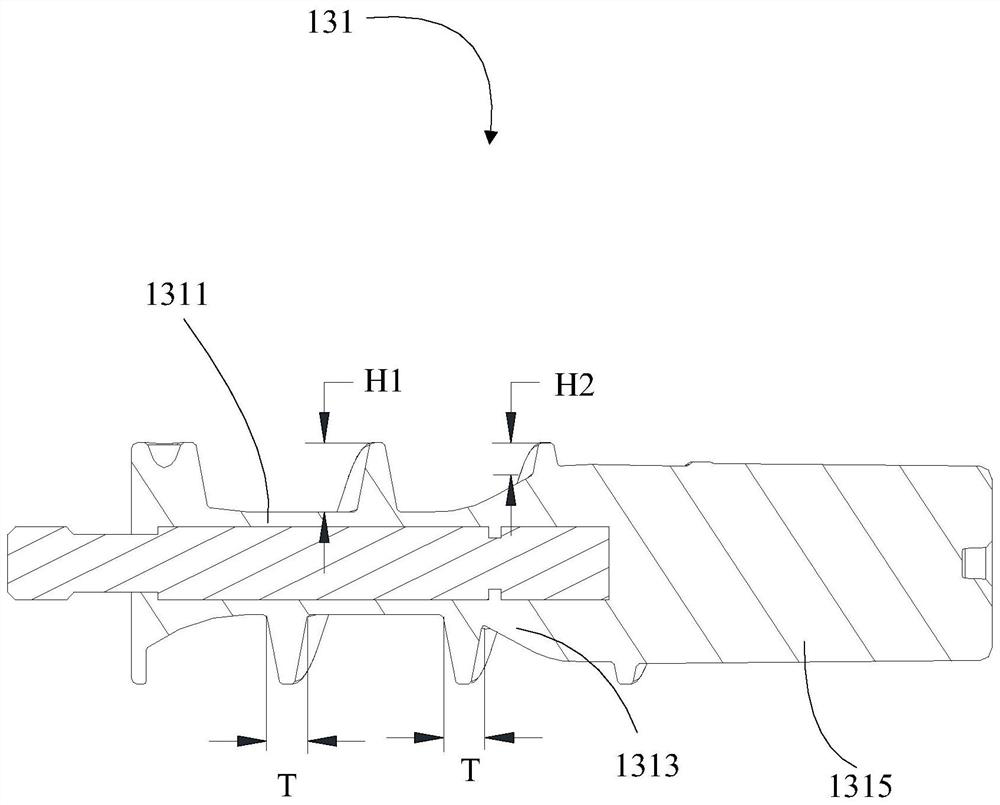 Surface screw assembly and pasta processing appliances