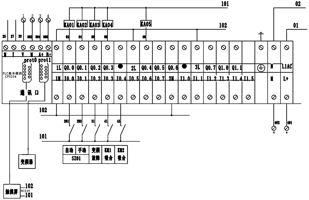 Temperature automatic control device for main motor of auxiliary shaft hoist