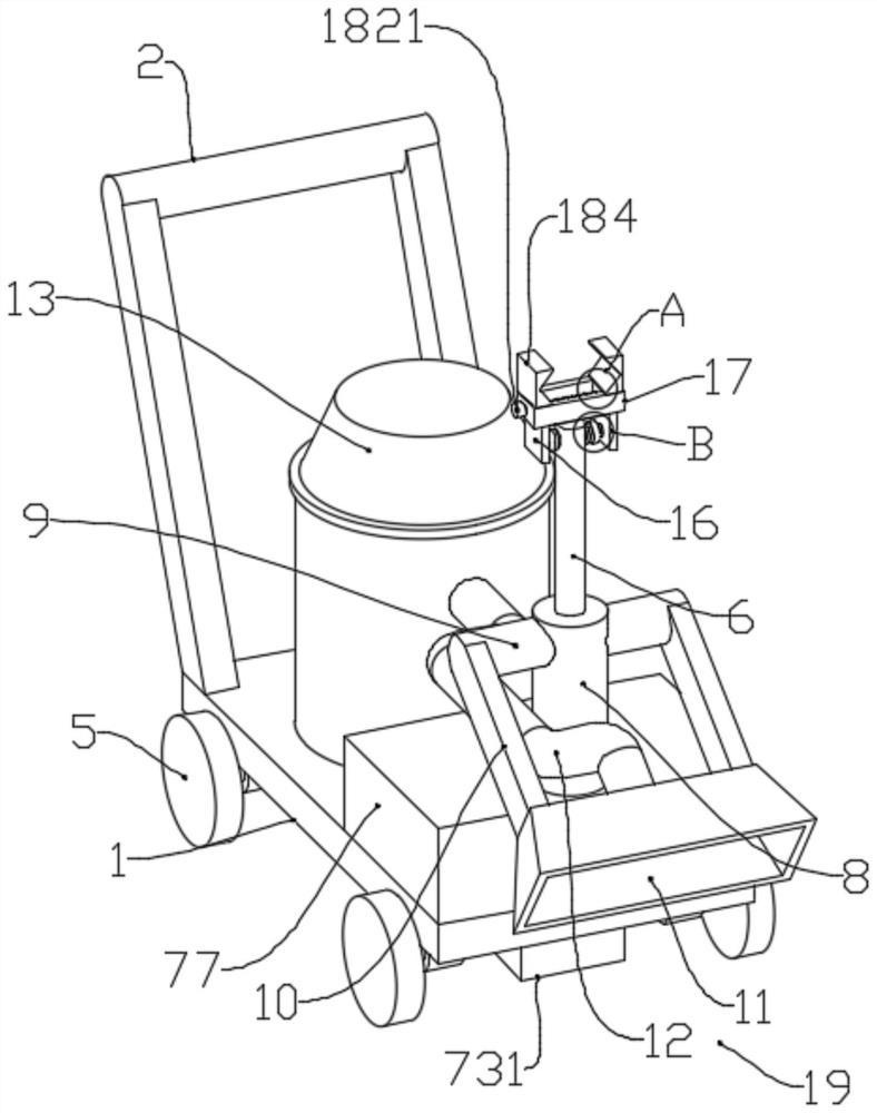 Spraying and dust falling device for road and bridge construction