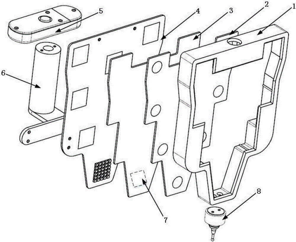 Active light hand-held target and cooperation mark point identification method thereof