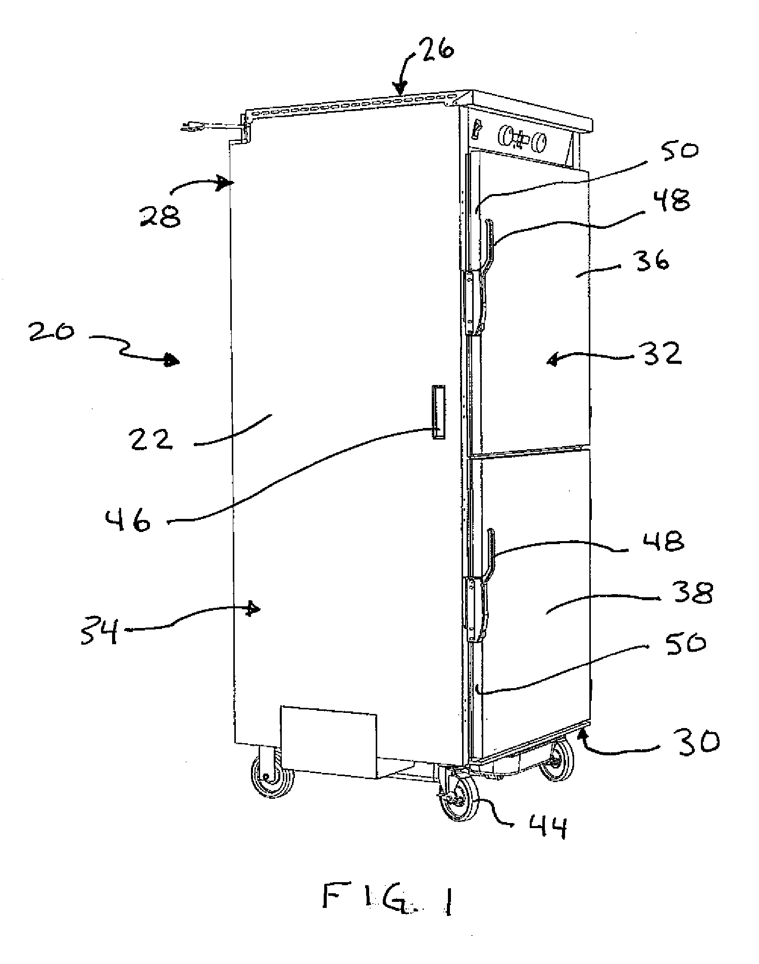 Heated humidified food cabinet