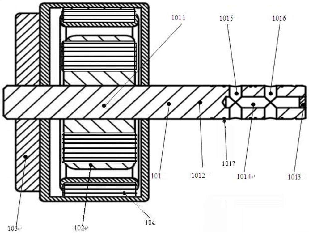 Rotor valve core of hydraulic 1D digital rotary valve