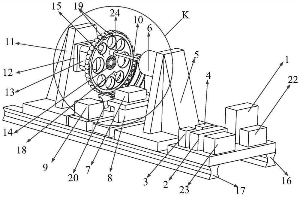 Measurement system and method for obtaining natural frequency of reducer cycloid wheel under different working conditions