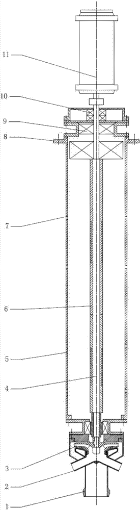 A vertical pump for a pool reactor