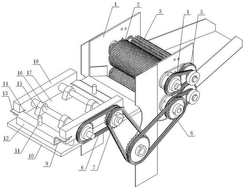 Spicy strip surface cutting device of spicy strip machine