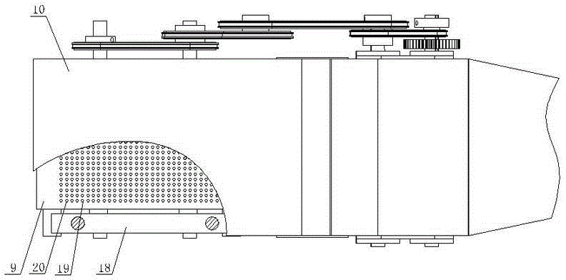 Spicy strip surface cutting device of spicy strip machine