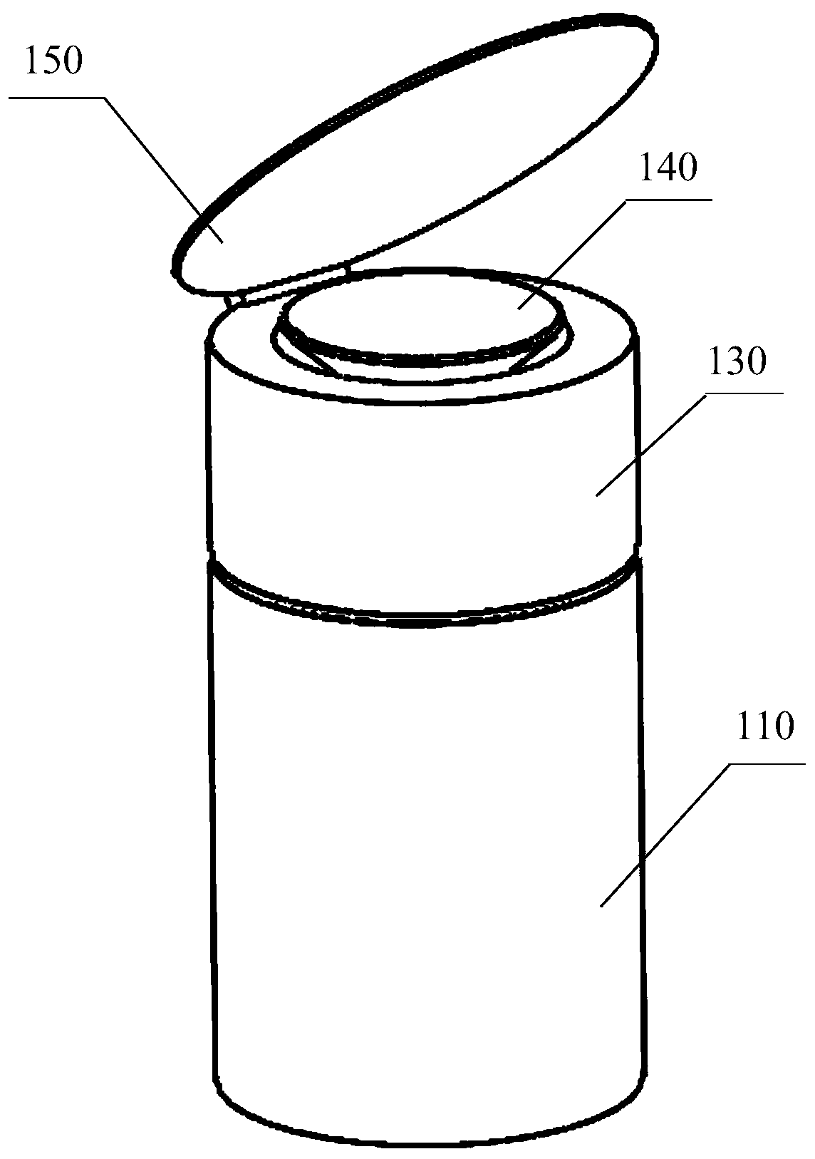 Disinfectant funnel type pressing bottle