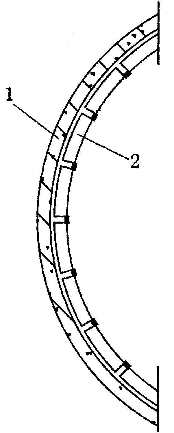 Single-barrel type concrete chimney structure with thermal insulation and anti-corrosion layer