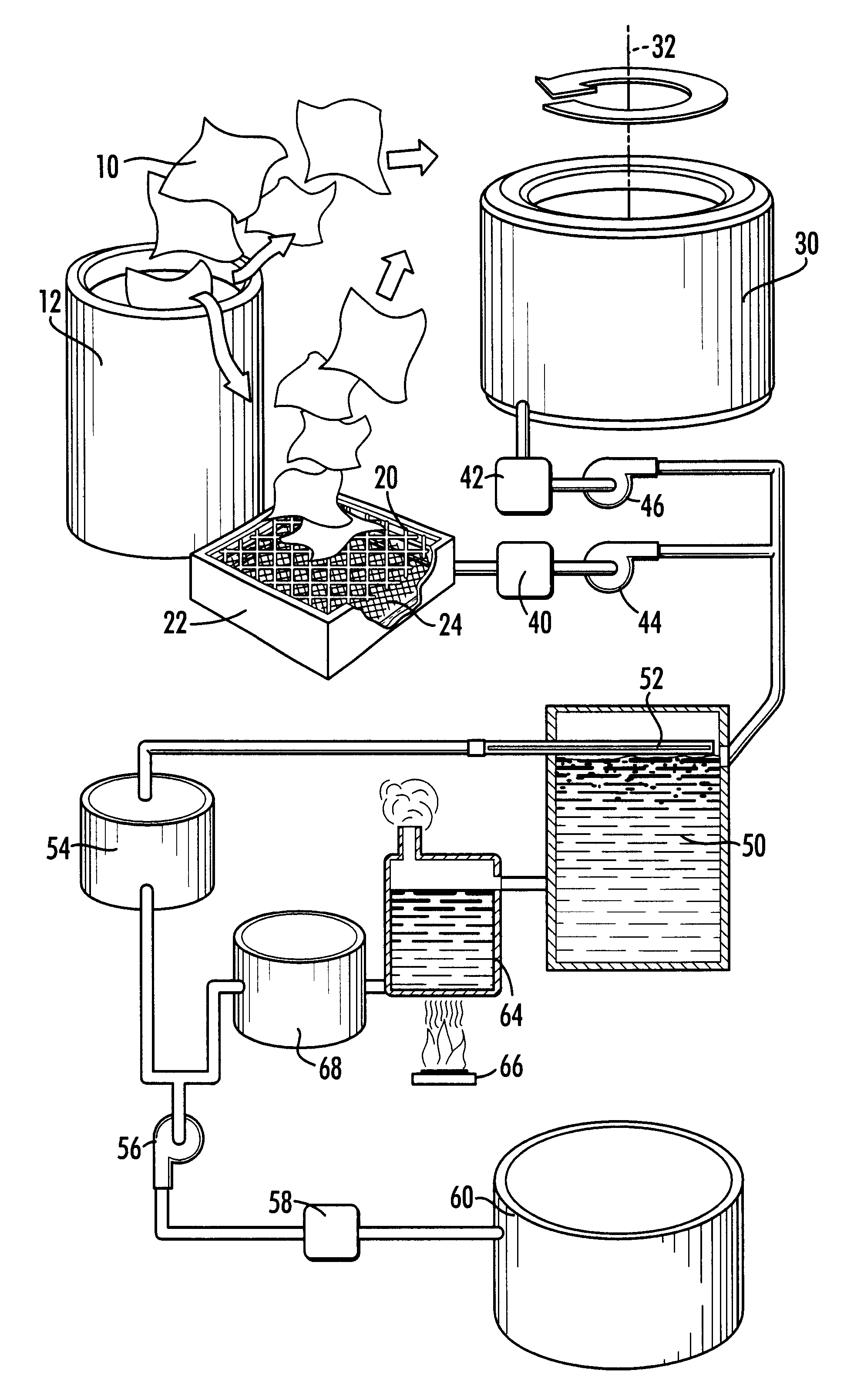 Method and apparatus for cleaning oil absorbent materials