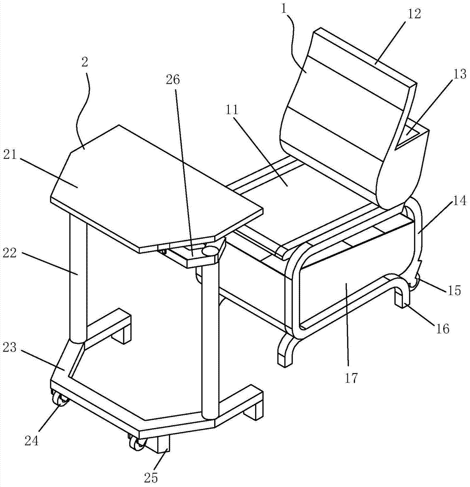 Anti-myopia multifunctional desk and chair