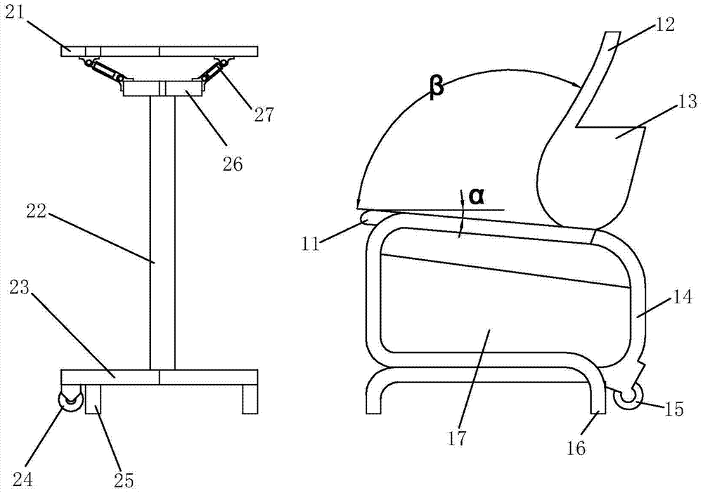 Anti-myopia multifunctional desk and chair