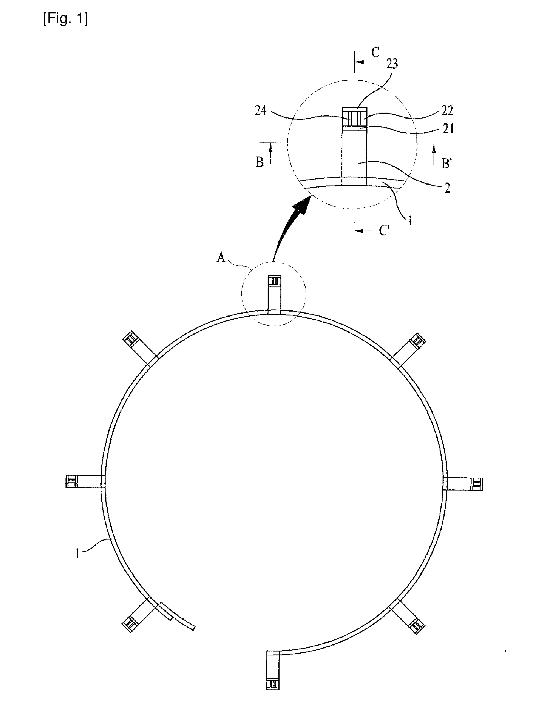 Bus bar of motor and bus bar housing