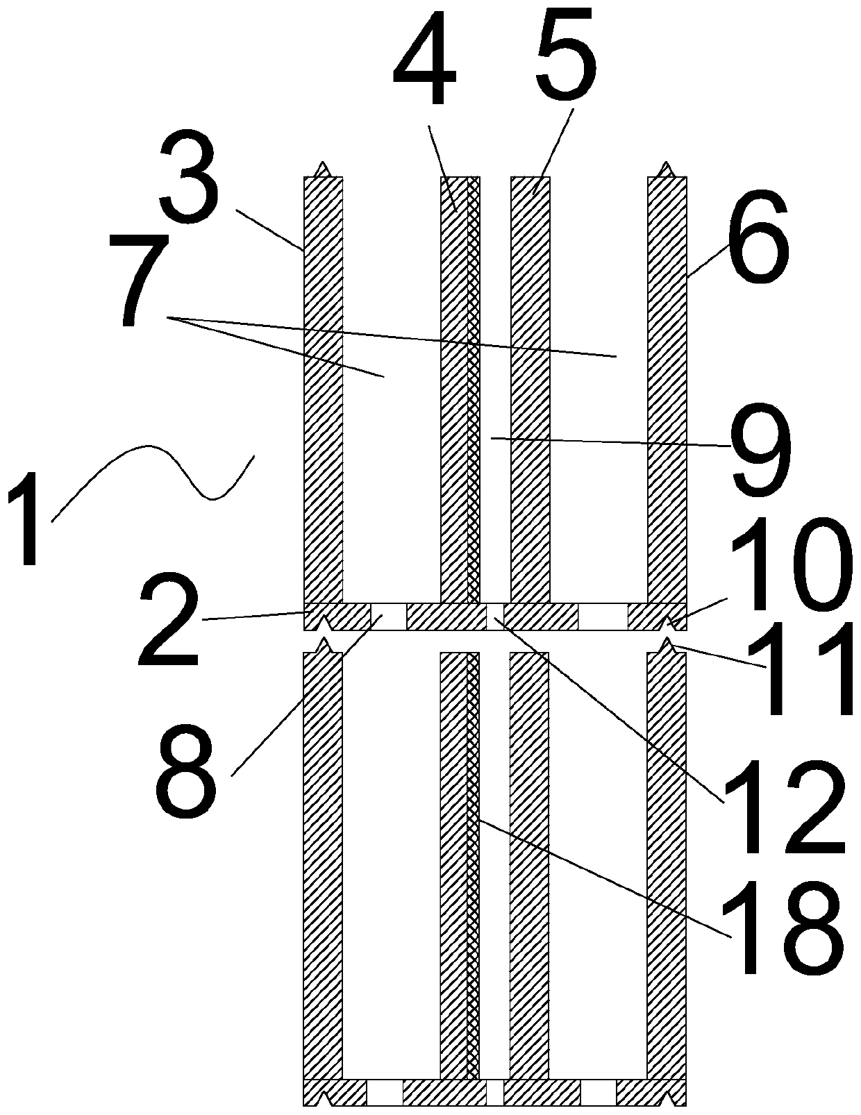 External wall structure of snake breeding house and construction method for external wall structure