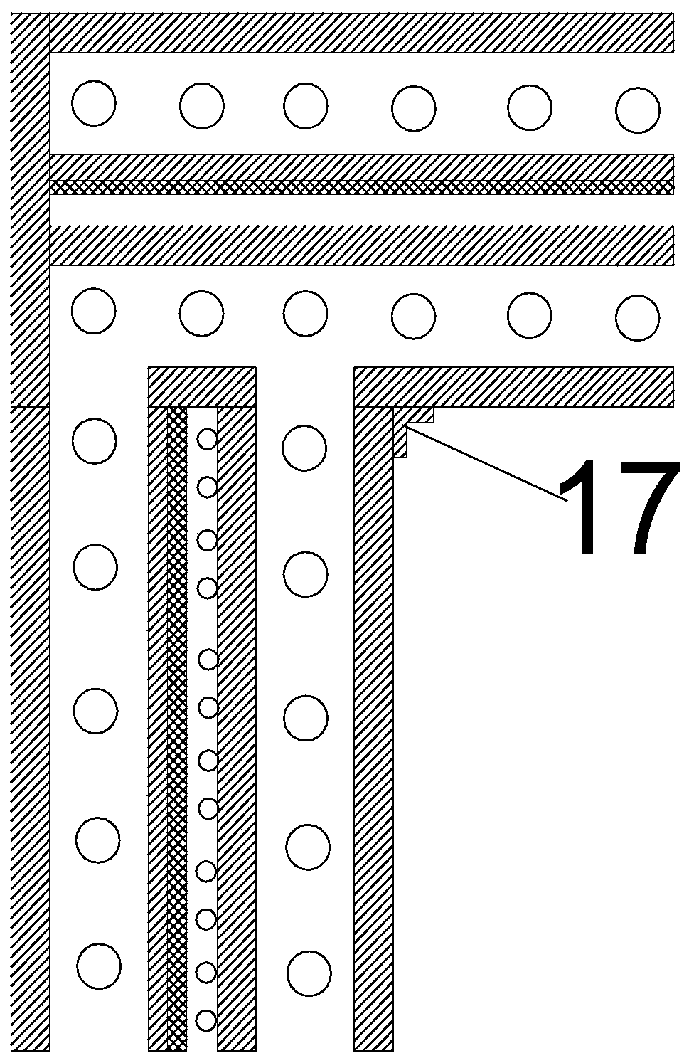 External wall structure of snake breeding house and construction method for external wall structure