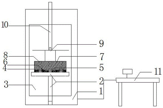 Method and device for shearing test on interface between steel bridge deck and pavement layer